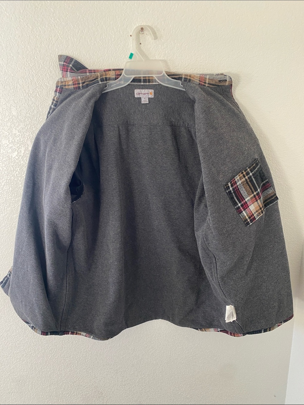 Carhartt Men’s Heavyweight Thermal Lined Plaid Flannel Shirt Jacket Size XL